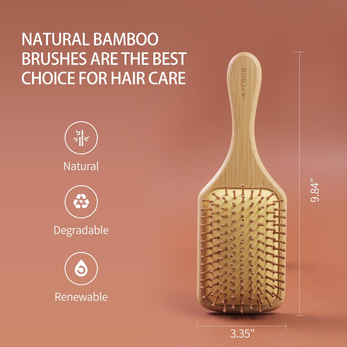 AYCBNB close-up of rounded-tip bamboo bristles highlighting smooth ends that reduce snagging