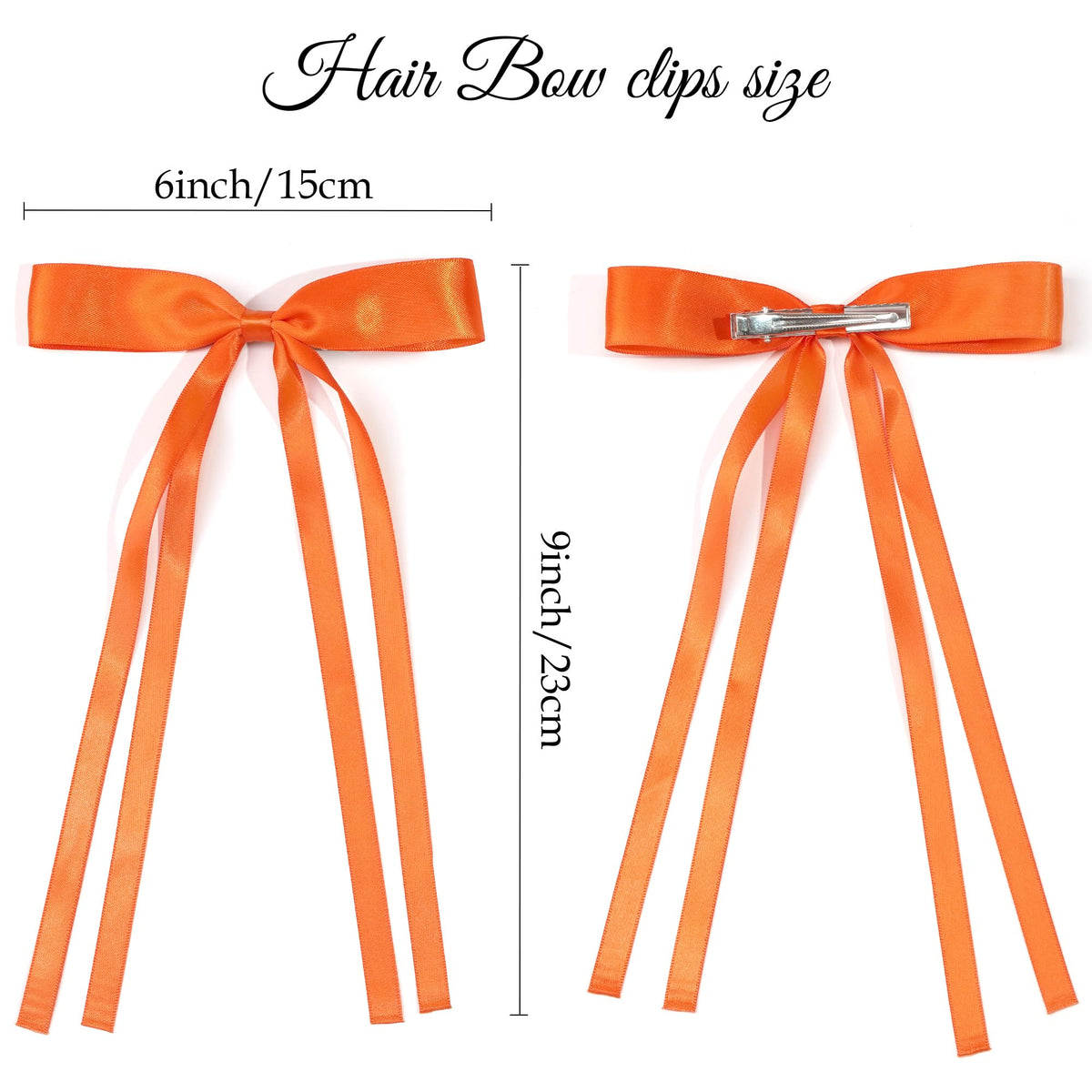Ayesha bow next to a ruler for size comparison, shows 6x9 inch scale for styling decisions