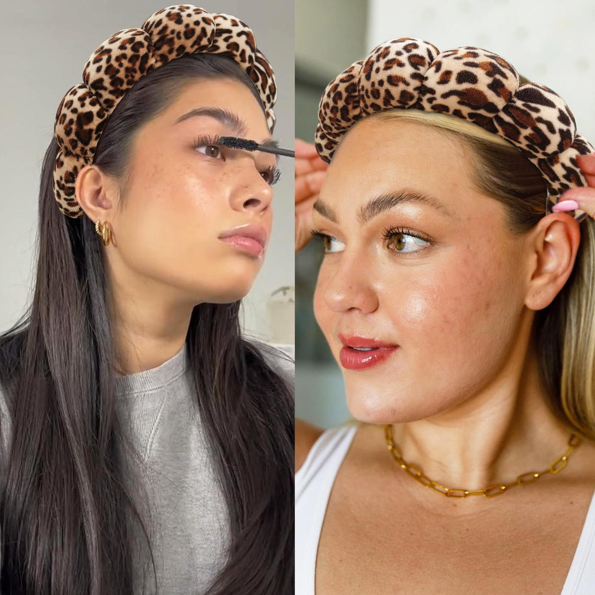 Ayesha headband stretched to 11 inches demonstrating size and fit benefit