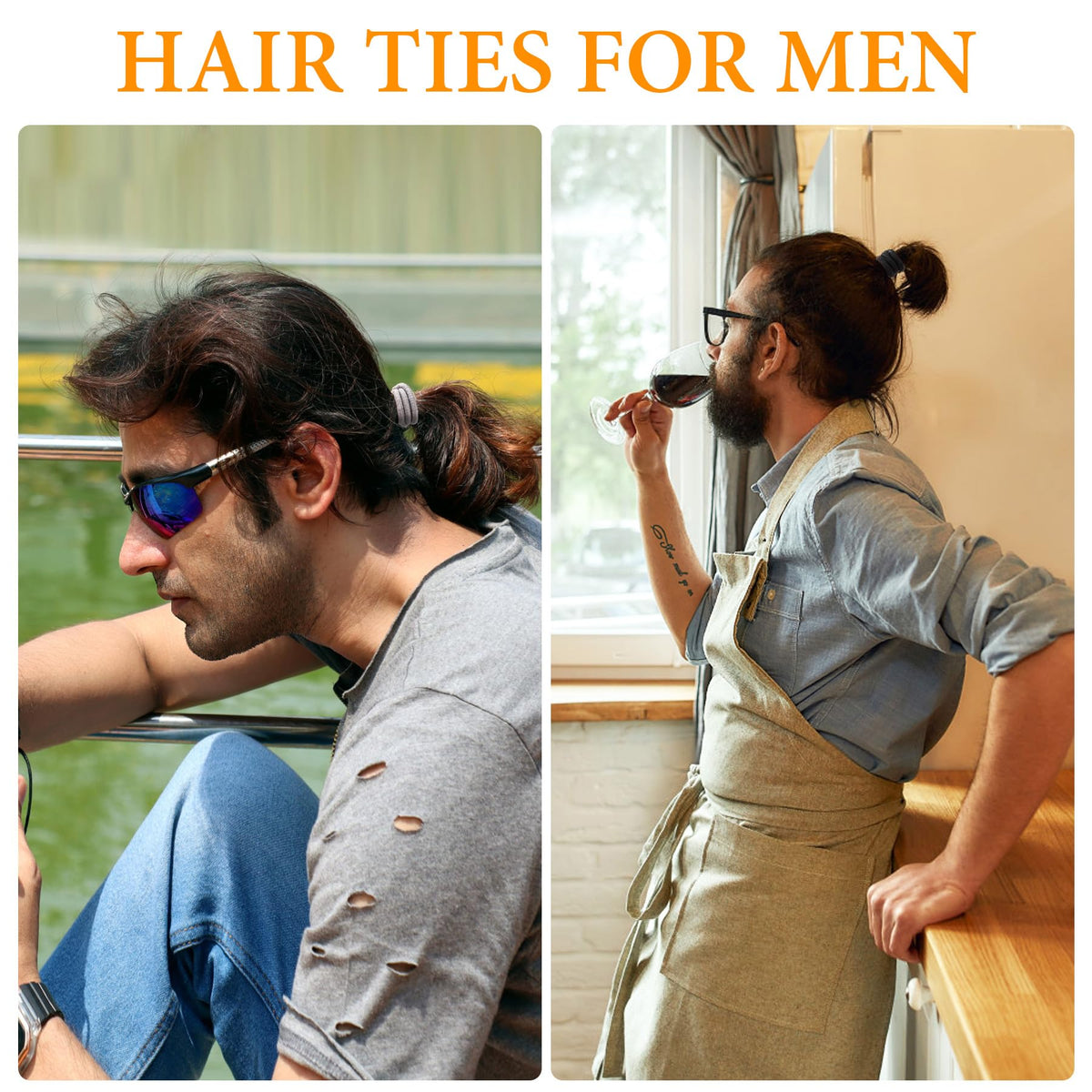 Ayogost hair tie used during workout keeping hair comfortably in place