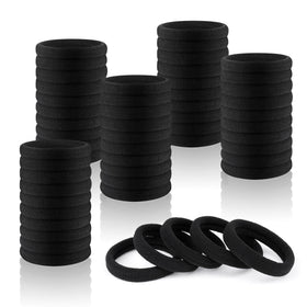 Ayogost front packaging showing 180 black seamless hair ties and bulk value