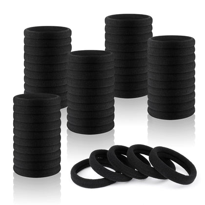 Ayogost front packaging showing 180 black seamless hair ties and bulk value