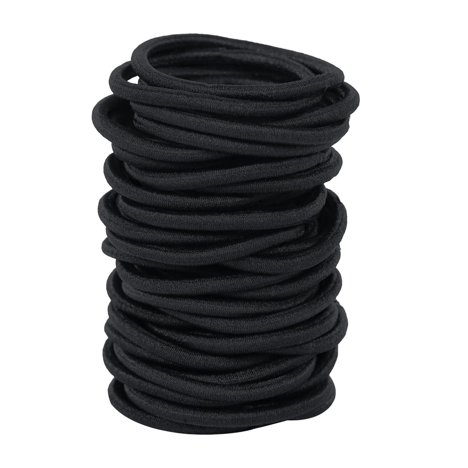 Ayogost front pack showing 180 black hair ties and value savings