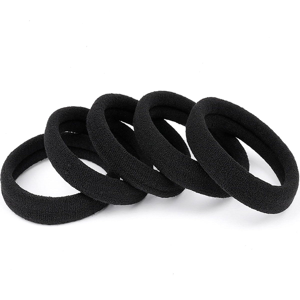 Ayogost front packaging showing 100 black hair ties and value pack benefit