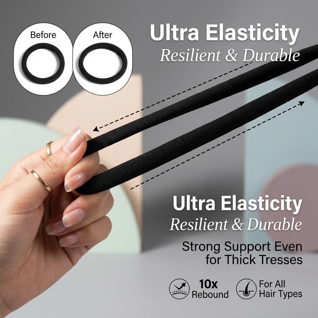 Ayogost hair tie securing a high ponytail with gentle hold benefit