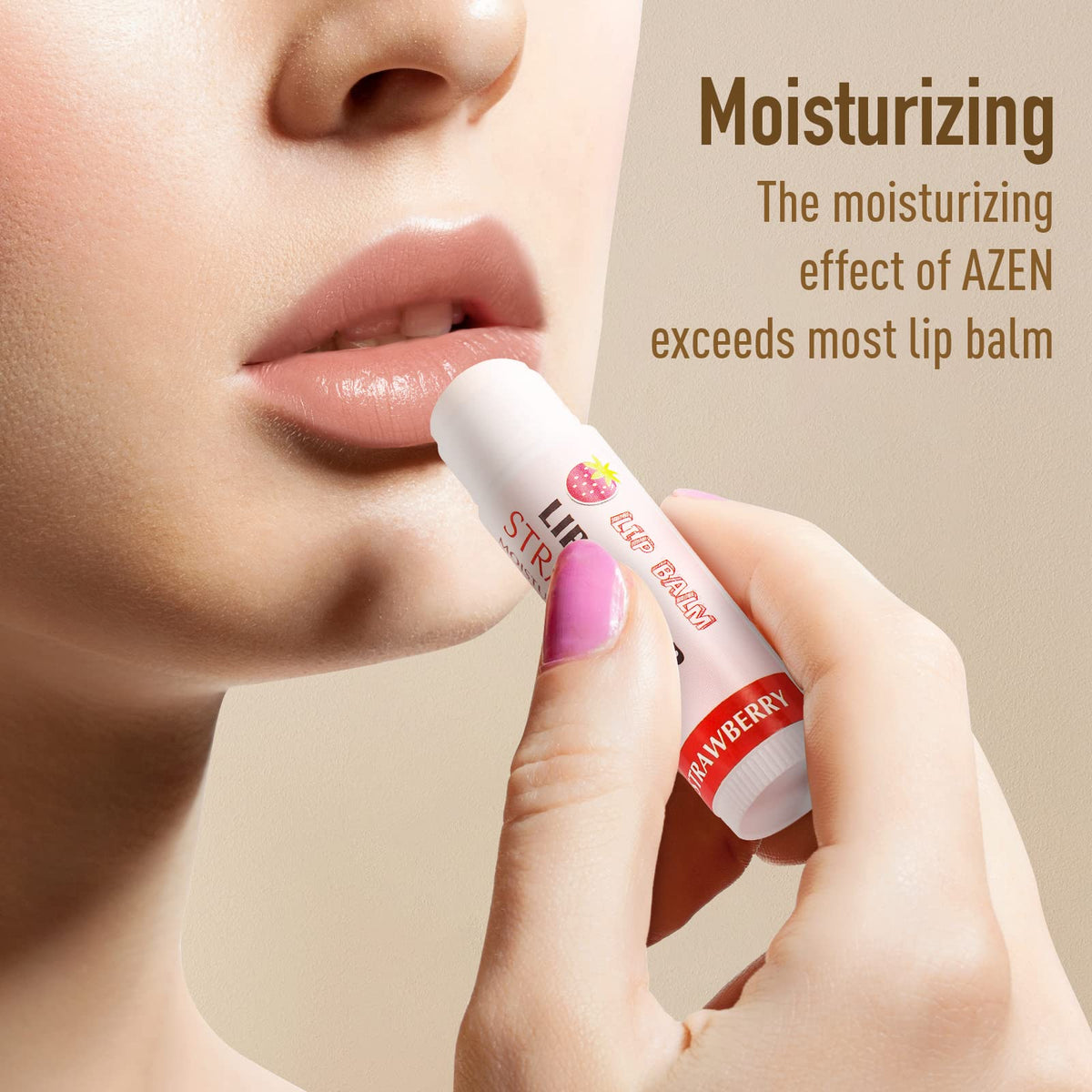 AZEN close-up of balm texture illustrating smooth moisturizing formula