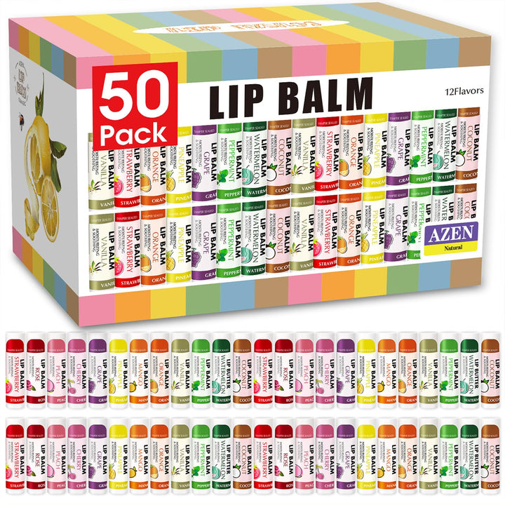 AZEN front packaging showing 50-count assortment and variety benefits