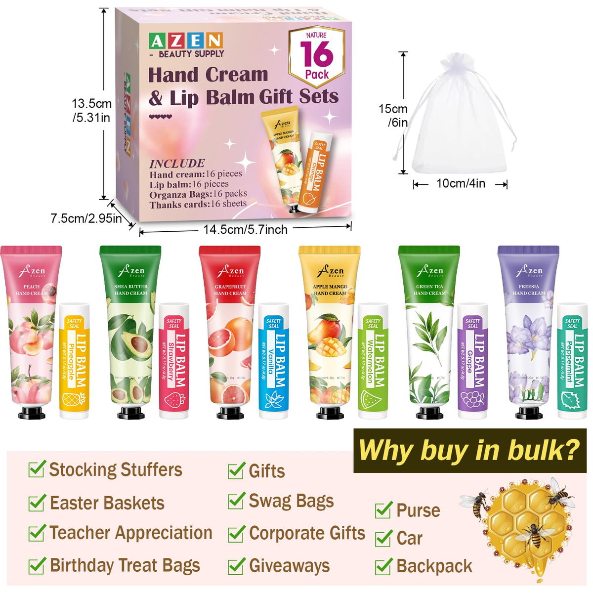 AZEN gift set held in hands demonstrating portability and convenience