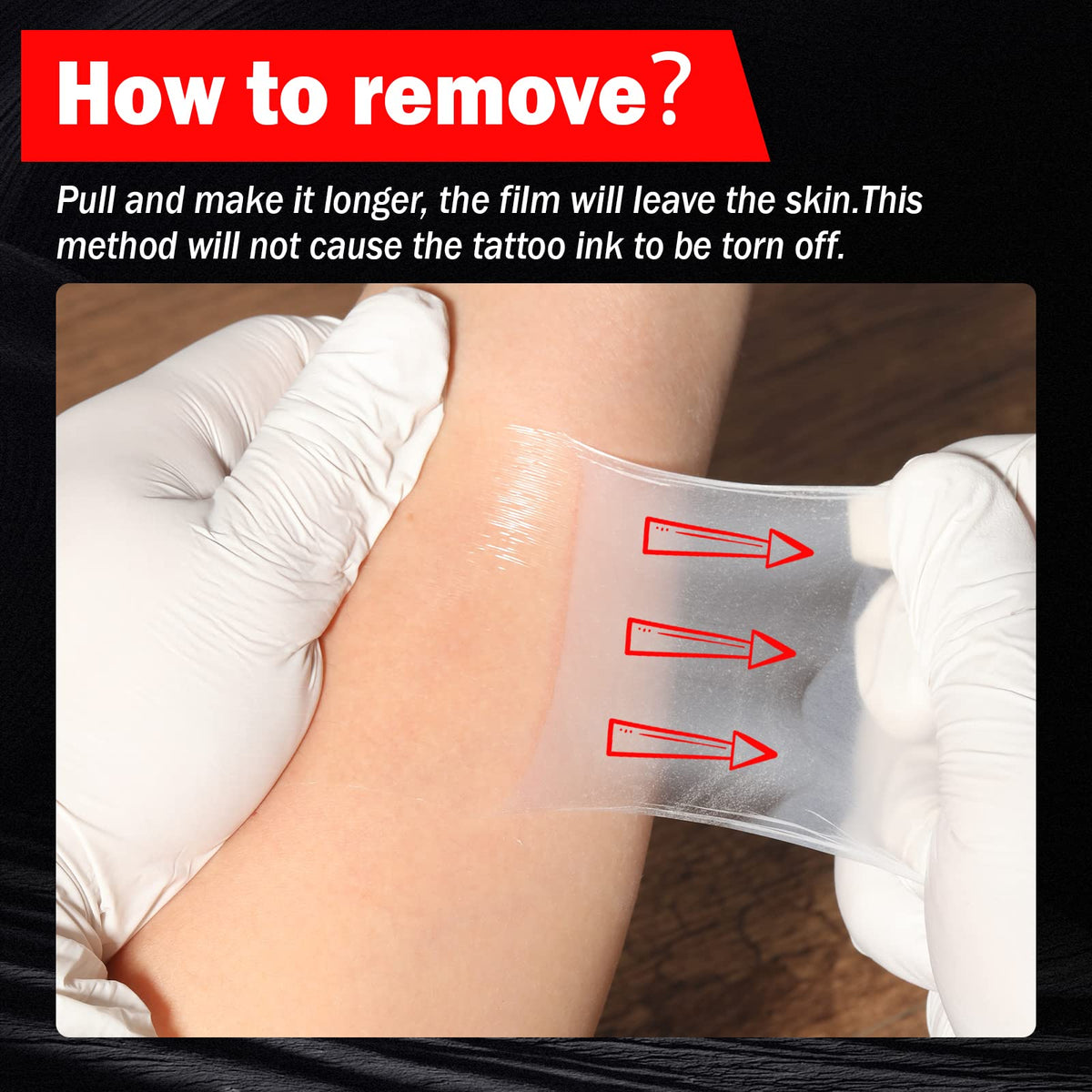 AZEN film protecting tattoo while showering, keeps ink safe from contaminants