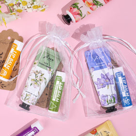 AZEN lip balm tin detail highlighting flavor labeling and easy application