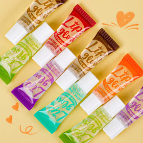 AZEN lip gloss six flavors arranged to show variety and choice