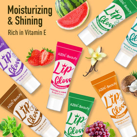 AZEN lip gloss travel size in purse for on-the-go hydration