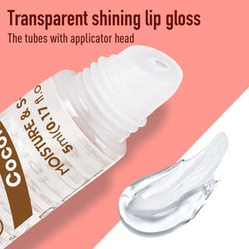 AZEN texture shine on lips demonstrating hydrated glossy finish