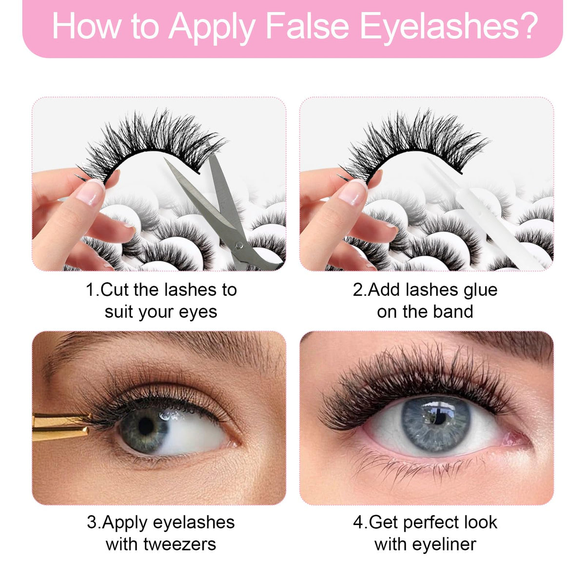 Azenlo lash being applied with glue showing easy beginner-friendly use