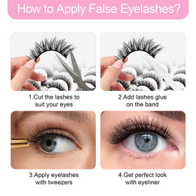 Azenlo lash being applied with glue showing easy beginner-friendly use