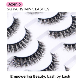 Azenlo lashes applied creating a fluffy 3D cat-eye look