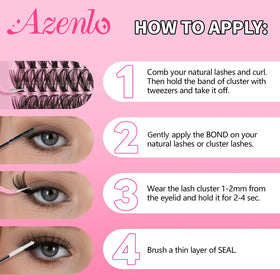 Azenlo lashes worn for evening look, adds lightweight volume and subtle glam