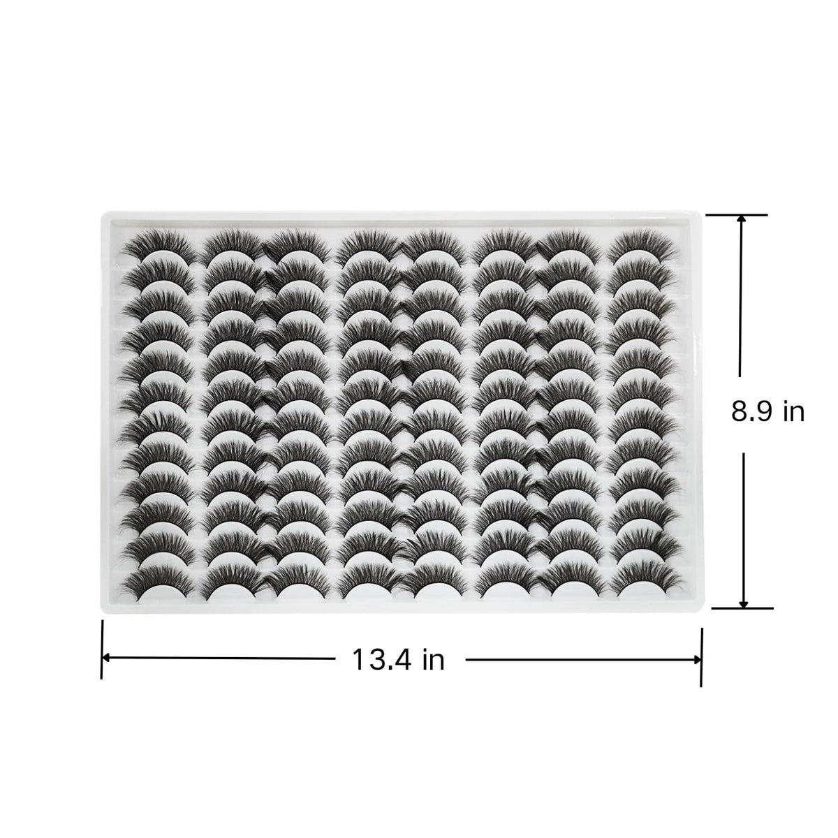 Azenlo lashes after cleaning showing durable, reusable fluffy shape