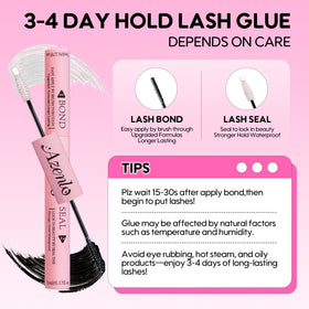 Azenlo knot-free base detail, minimizes irritation and blends with natural lashes