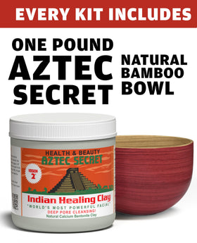 Aztec Secret clay texture closeup illustrating fine powder quality