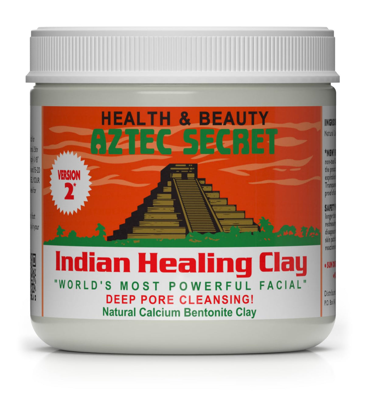 Aztec Secret front packaging 16 oz showing label and size, clear product benefit