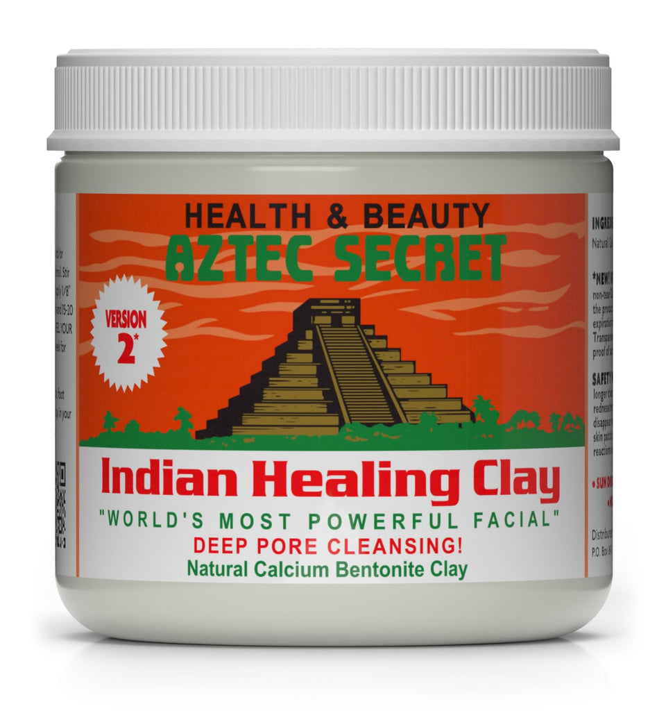 Aztec Secret front packaging 16 oz showing label and size, clear product benefit