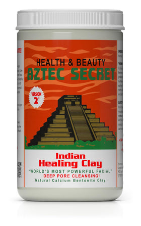aztec secret front packaging showing jar and label, clear ingredient visibility benefit
