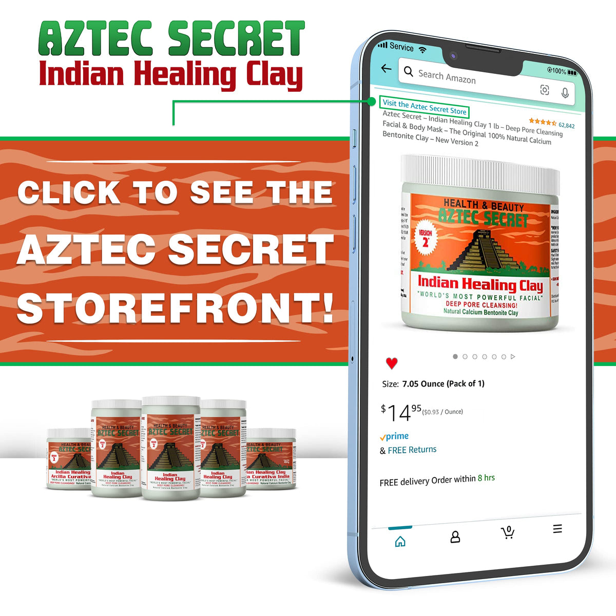 Aztec Secret sealed lid with security sticker assuring product integrity and safety