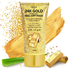 Azure Cosmetics front packaging showing mask tube and branding for luxurious skincare
