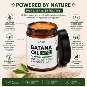 AZURE BOUTIQUE opened jar with smooth Batana paste ready to apply for moisture