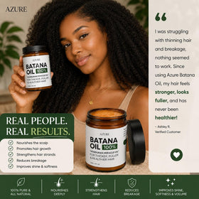 AZURE BOUTIQUE jar beside a 4 fl oz measuring cup showing product scale