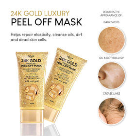 Azure Cosmetics peeled mask on hand showing removal and impurity extraction benefit