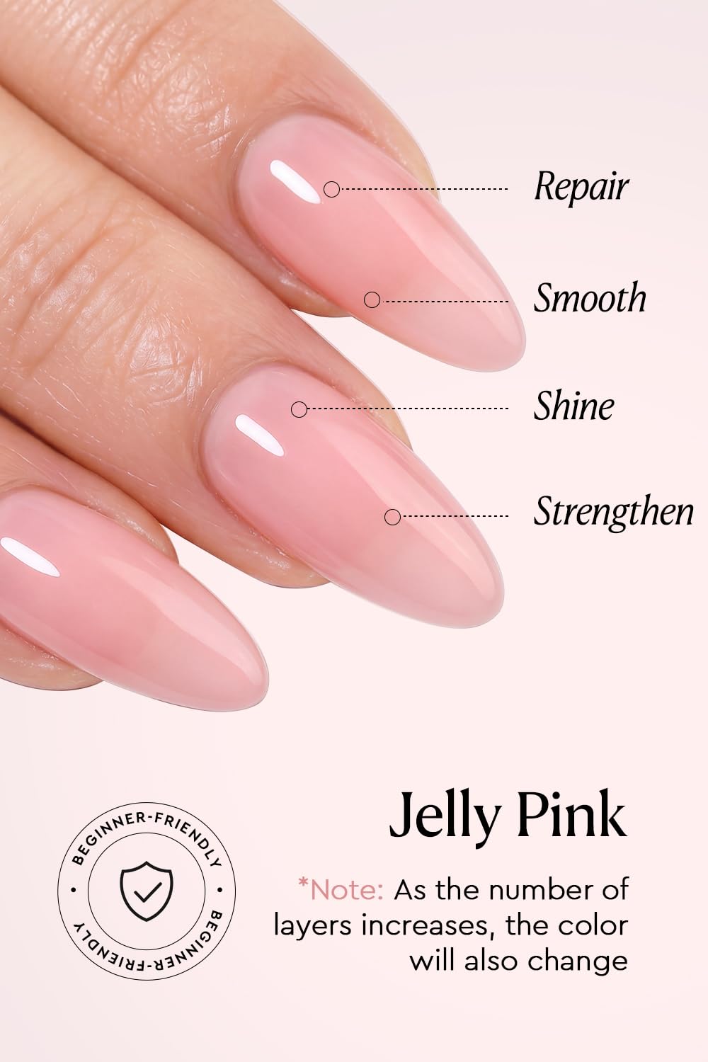 AZUREBEAUTY application on natural nails showing immediate polish effect