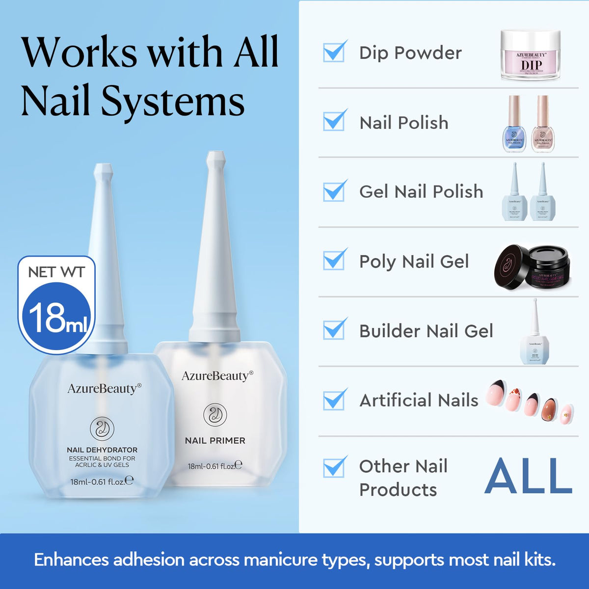 AZUREBEAUTY before and after manicure showing no lifting benefit