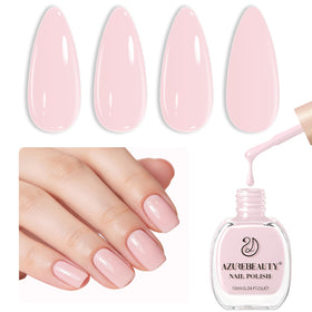 AZUREBEAUTY bottle front showing pale pink shade and high gloss benefit