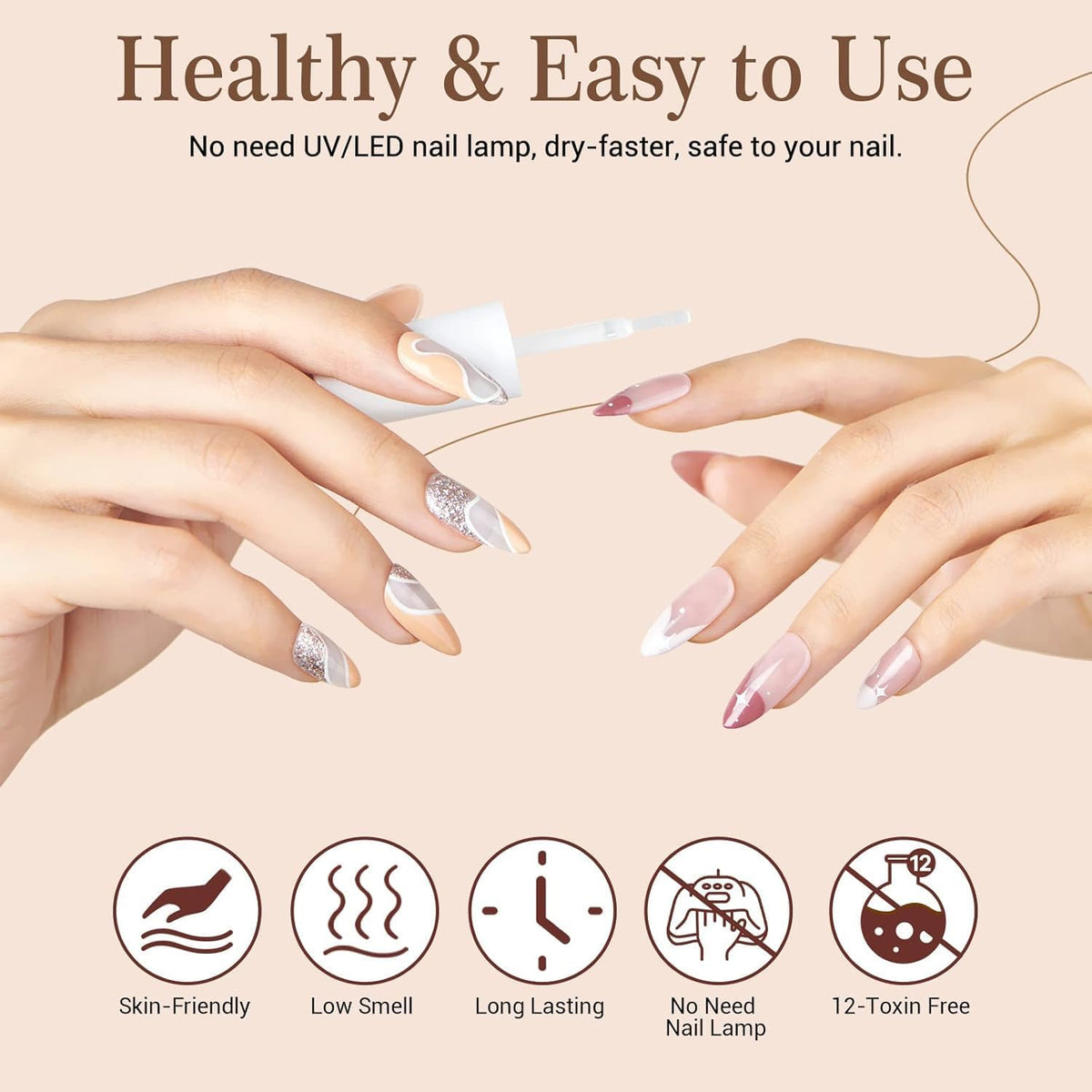 AzureBeauty brush detail showing bristles and brush saver for precise, mess-free application