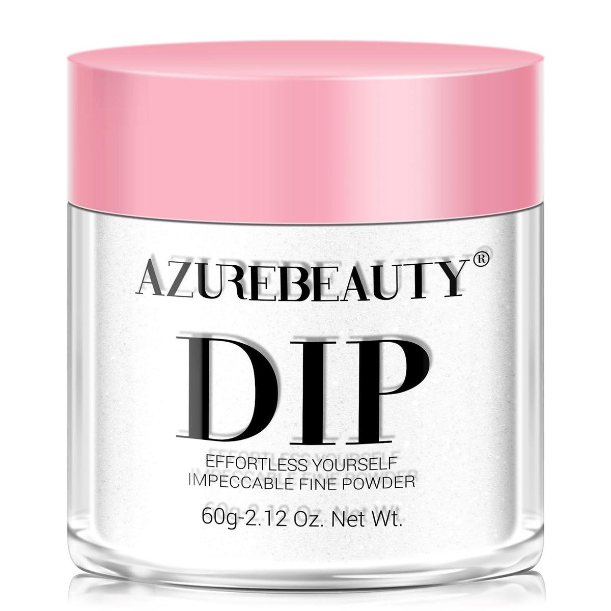 AZUREBEAUTY jar front view showing clear dip powder and professional branding benefit