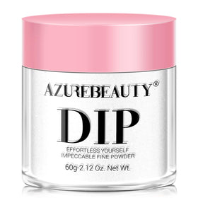 AZUREBEAUTY jar front view showing clear dip powder and professional branding benefit