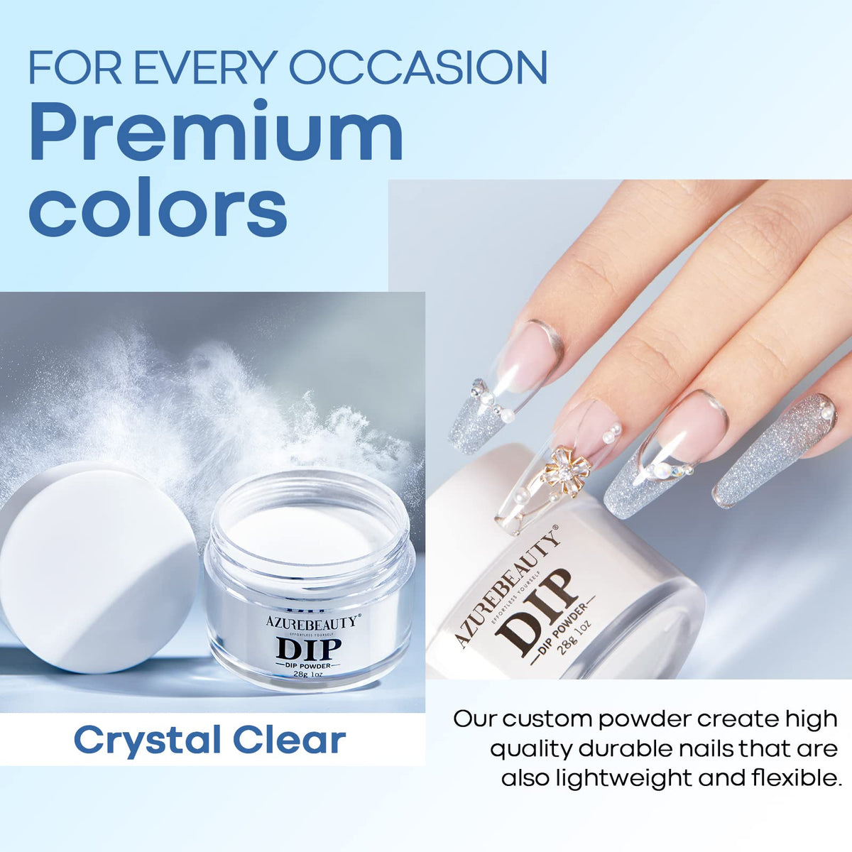 AZUREBEAUTY open jar with scoop showing ease of precise application