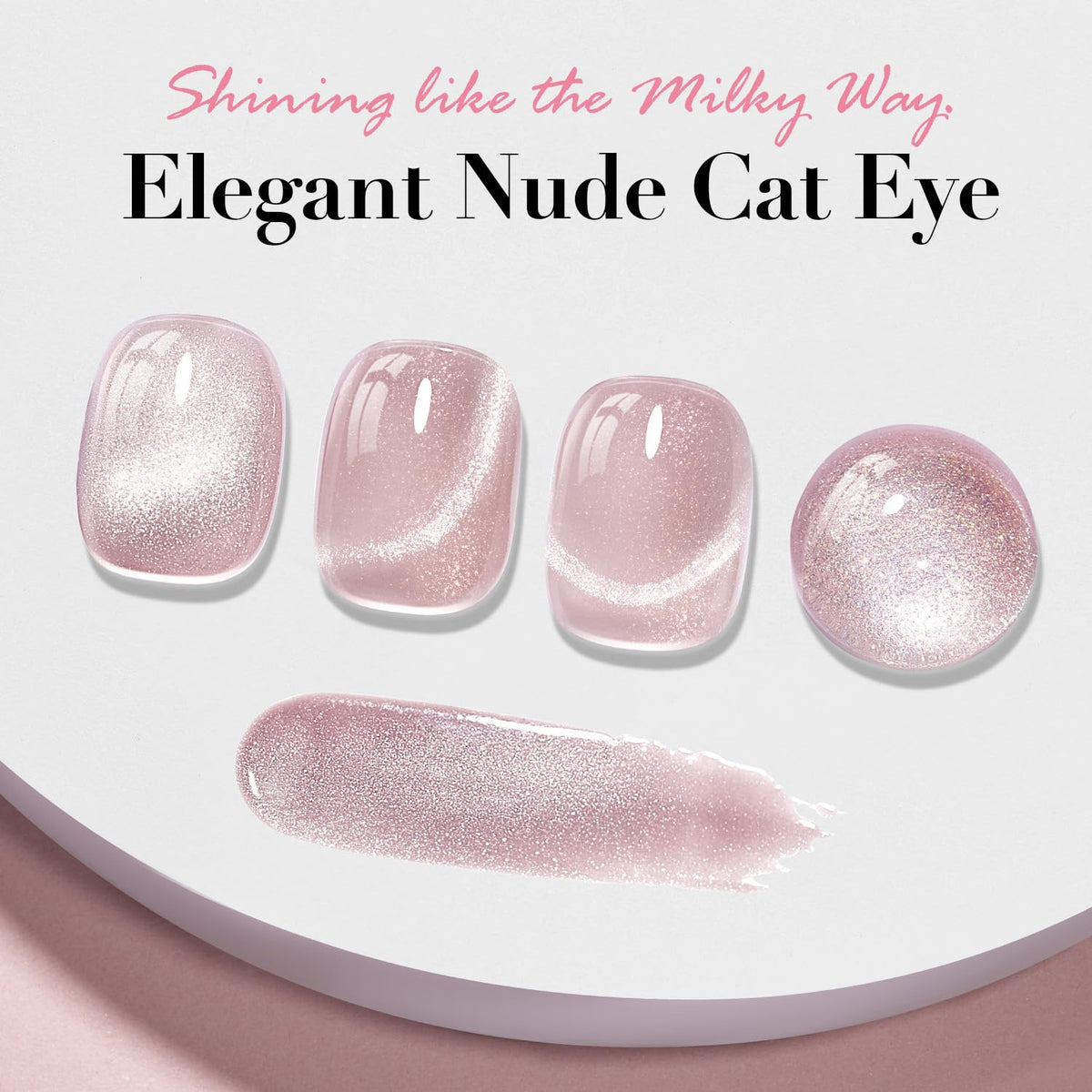 AZUREBEAUTY fingernail swatches three coats demonstrating layered depth and shine benefit