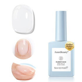 AZUREBEAUTY front bottle showing clear rubber base and branding giving confidence