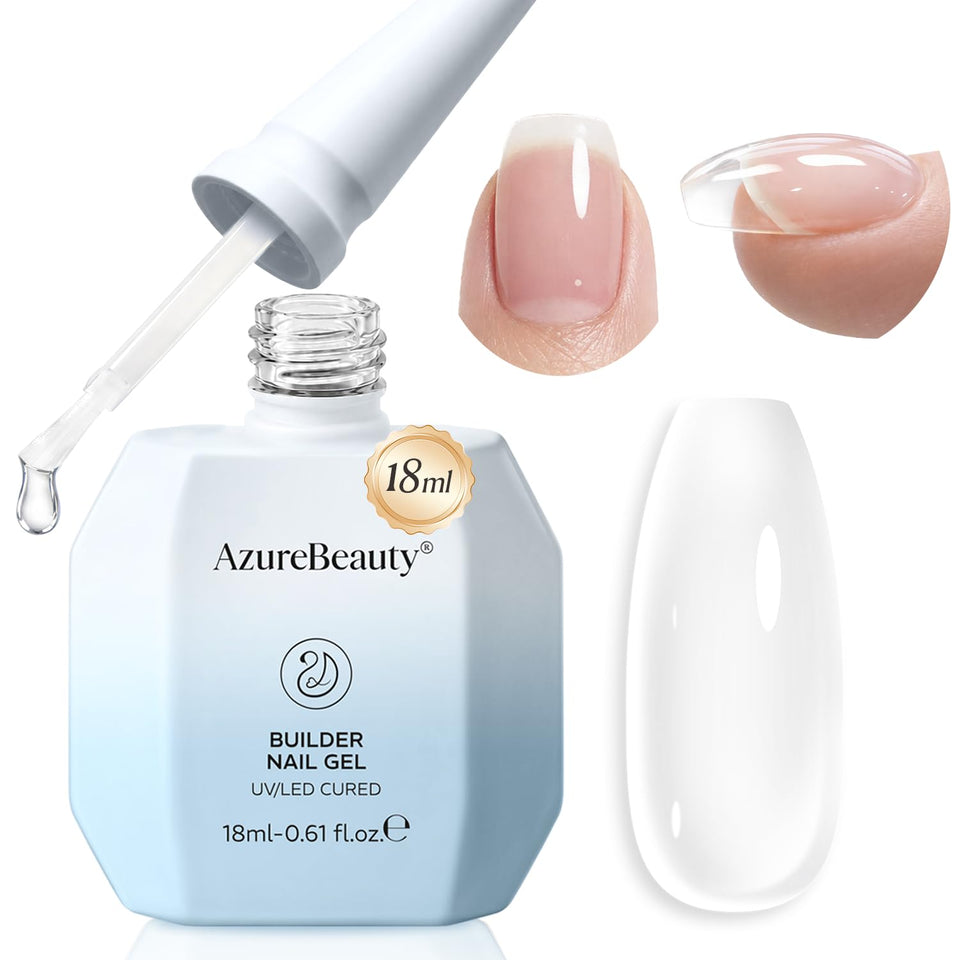 AzureBeauty front packaging showing clear builder gel, presents professional value