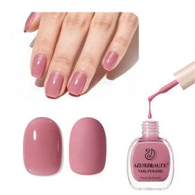 AZUREBEAUTY bottle front view showing hazy rose polish and compact size benefit