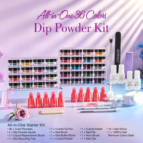 AZUREBEAUTY hand dipping nails demonstrating quick lamp-free process