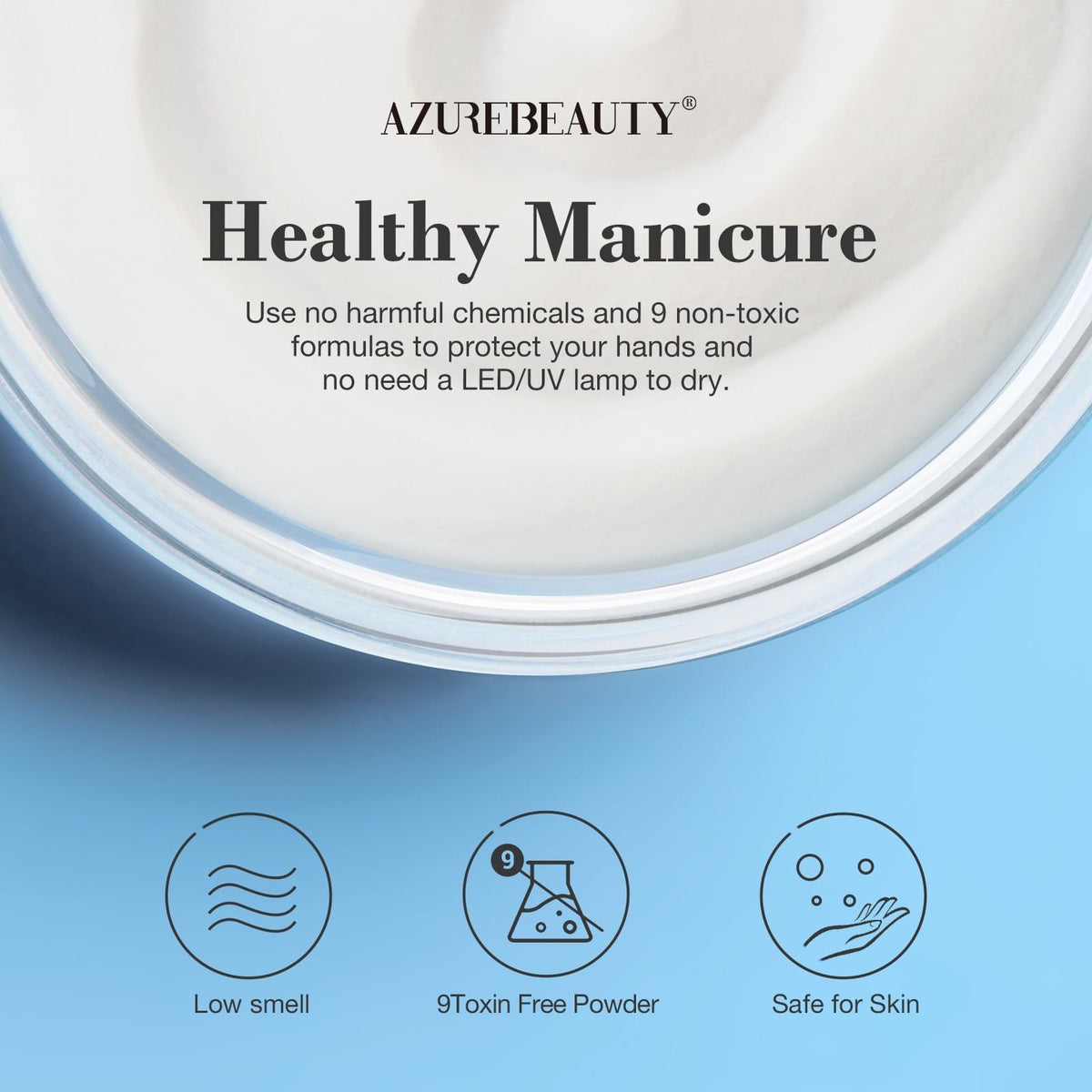 AZUREBEAUTY label close-up showing product information and quality