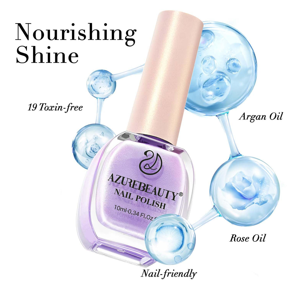 AZUREBEAUTY lifestyle hand model wearing polish showing salon-style look benefit