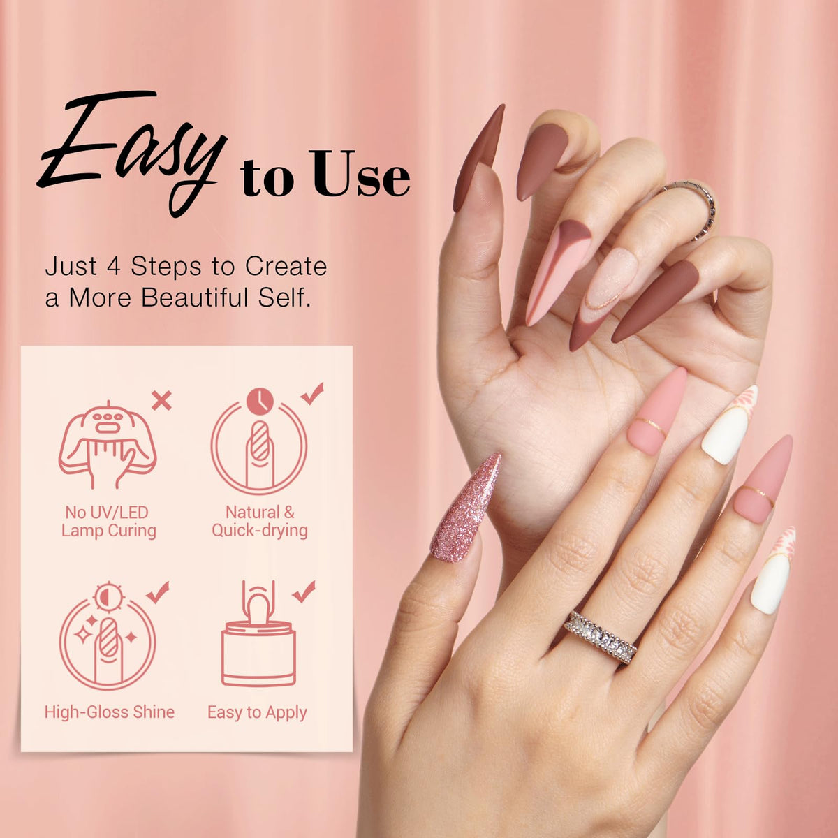 AZUREBEAUTY liquid set and tools displayed for easy application