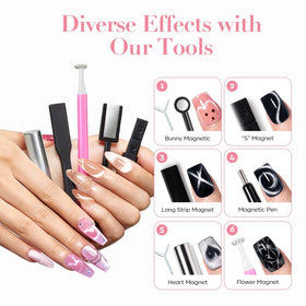 AZUREBEAUTY magnetic pens held in hand for precise placement and controlled shaping