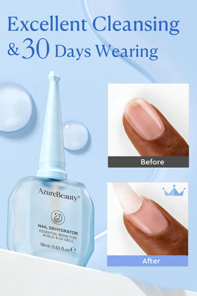 AZUREBEAUTY being applied to nail plate for improved adhesion and long wear