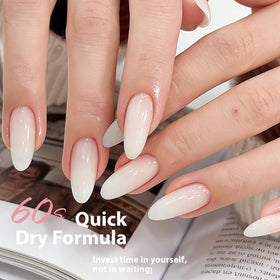 AZUREBEAUTY used as base for nail art showing versatile layering and protective gloss